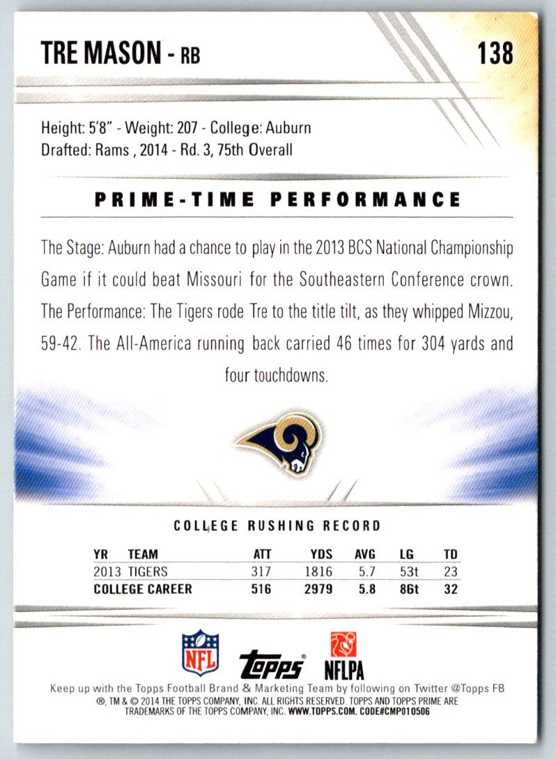 2014 Topps Prime Retail Tre Mason