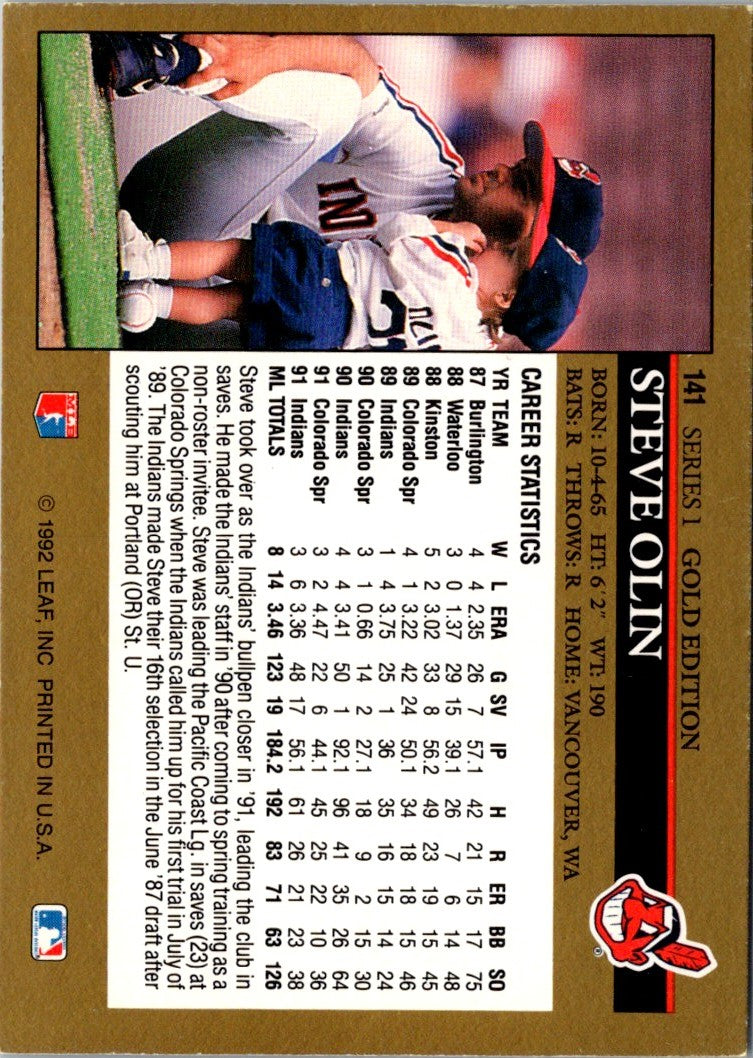 1992 Leaf Black Gold Steve Olin