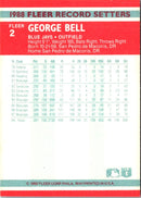 1988 Fleer Award Winners George Bell