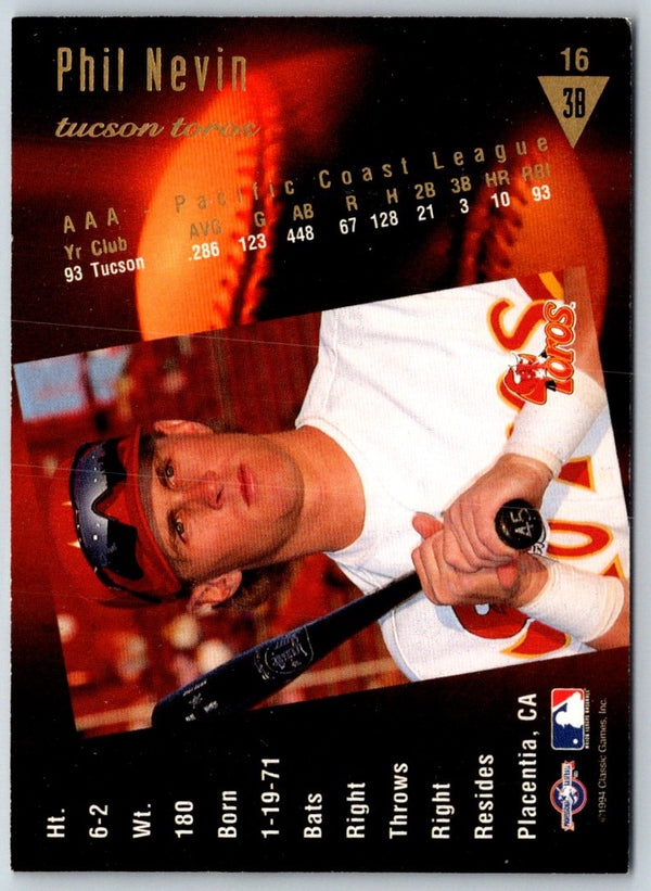 1994 Classic Best Gold Phil Nevin #16