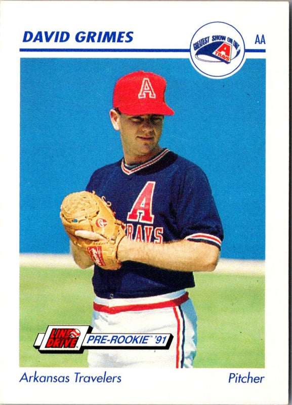 1991 Line Drive AA David Grimes #35