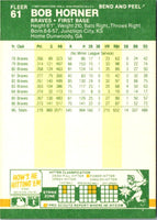 1987 Fleer Star Stickers Bob Horner #61