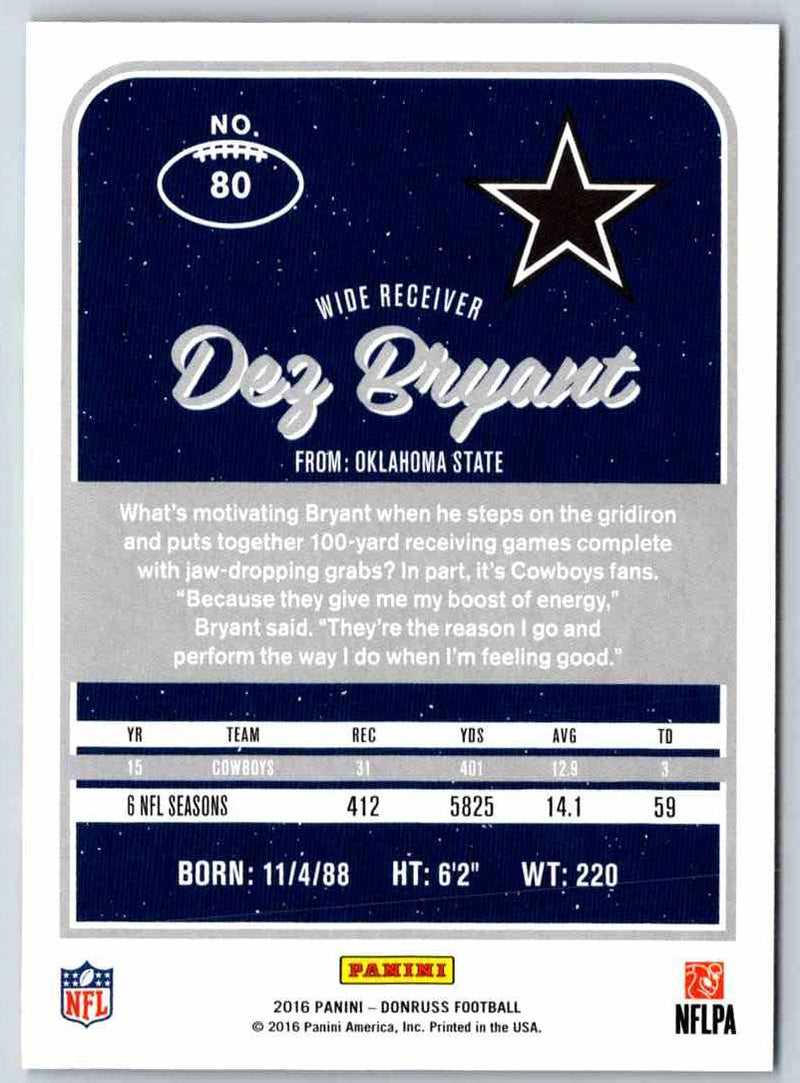 2016 Donruss Dez Bryant