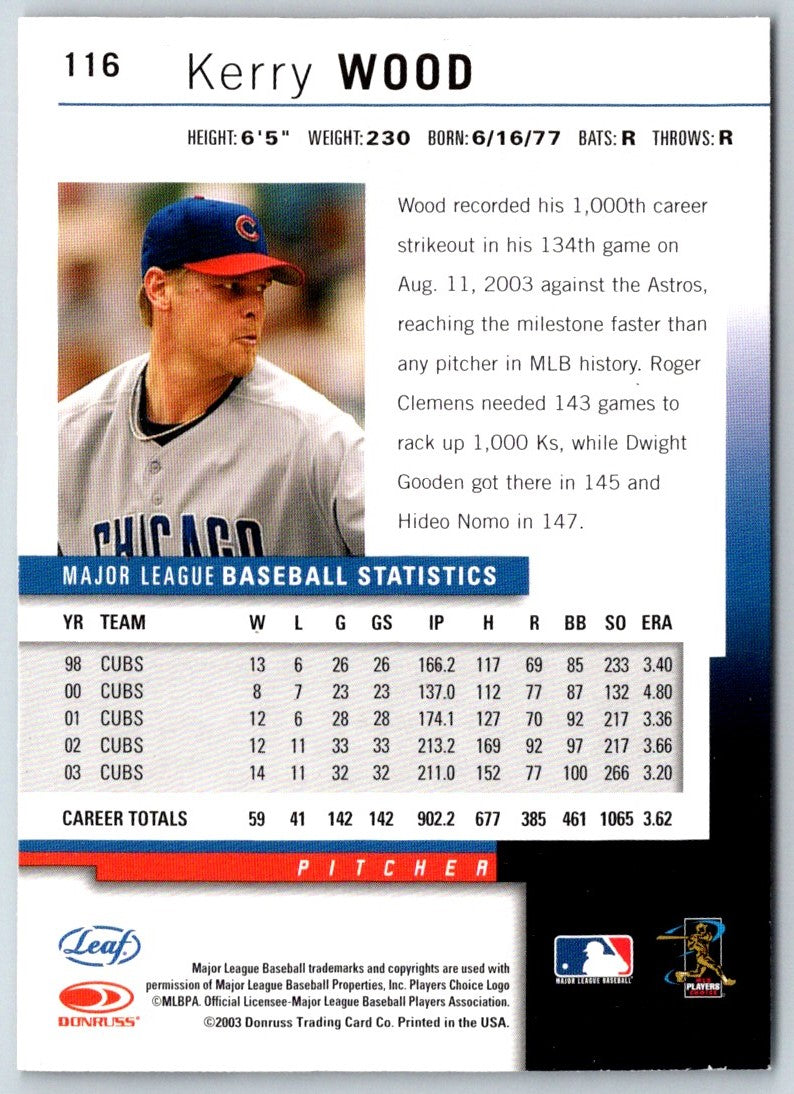 2004 Donruss Classics Kerry Wood