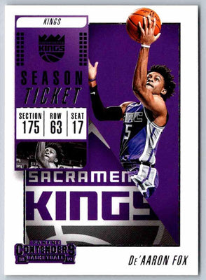 2018 Contenders De'Aaron Fox #17
