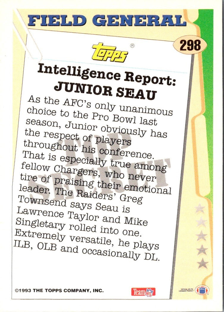 1993 Topps Junior Seau