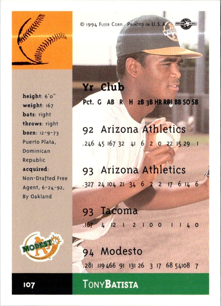 1994 Fleer Excel Tony Batista