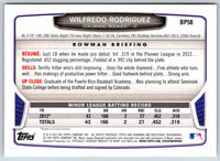 2013 Bowman Wilfredo Rodriguez #BP58