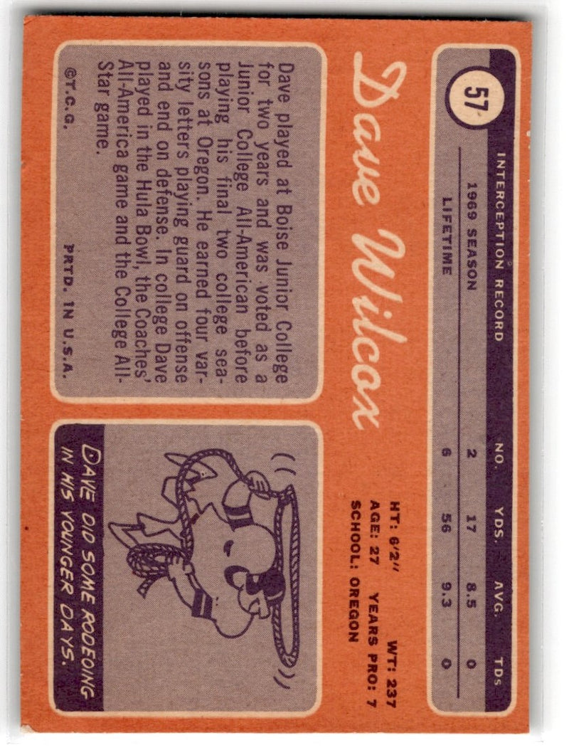 1970 Topps Dave Wilcox