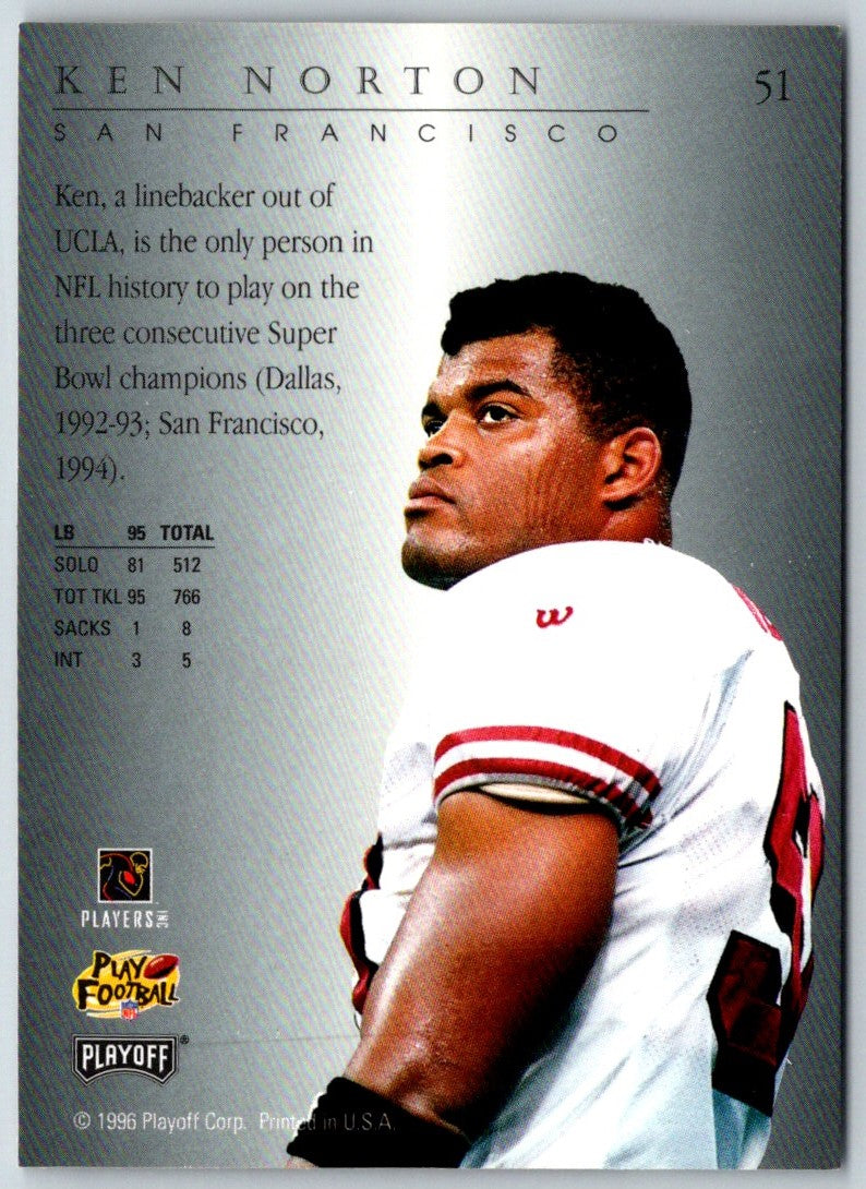 1996 Playoff Trophy Contenders Ken Norton