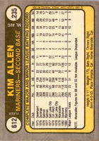 1981 Fleer Kim Allen #612 Rookie