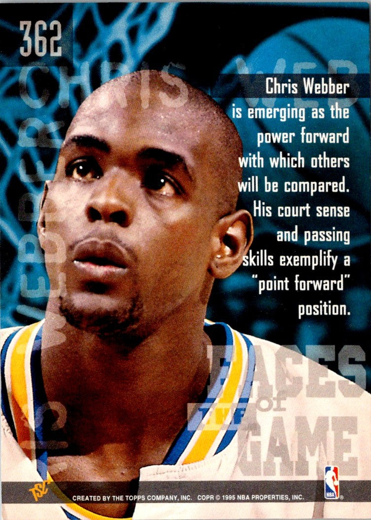 1994 Stadium Club Super Teams NBA Finals Chris Webber