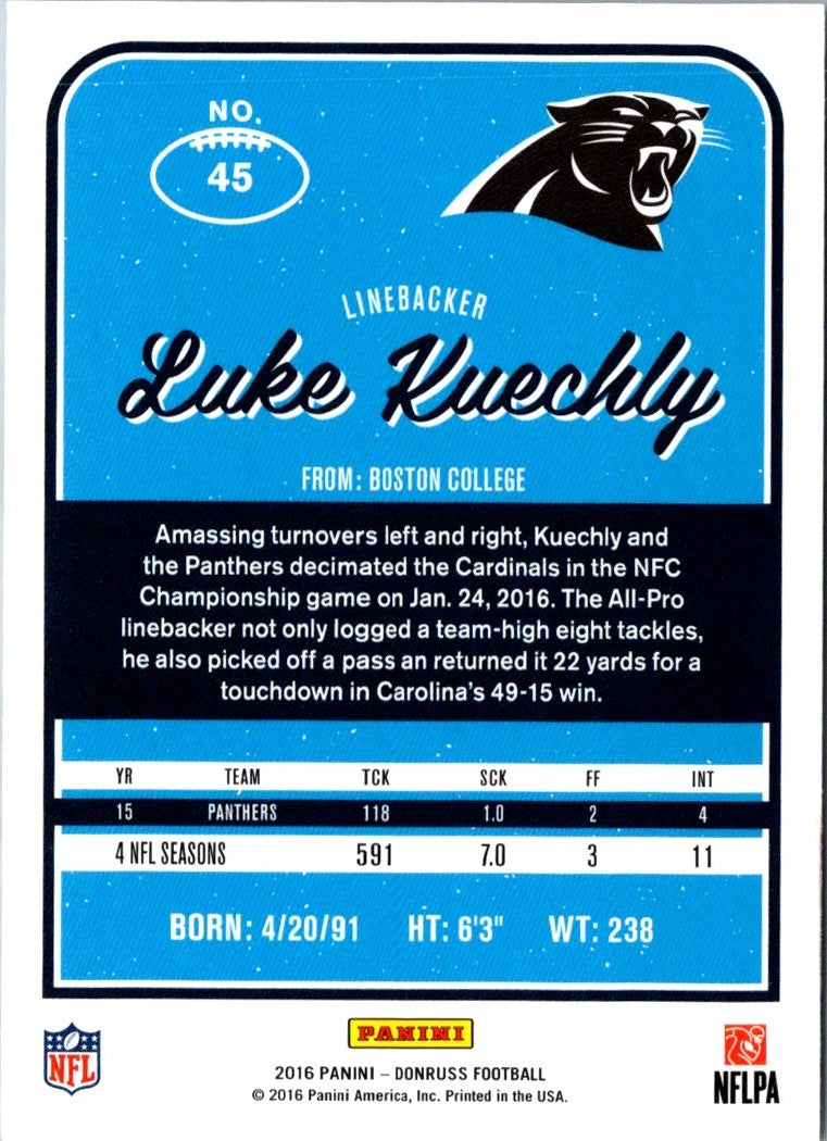 2016 Donruss Luke Kuechly