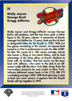 1993 Upper Deck Wally Joyner/Gregg Jefferies/George Brett #54