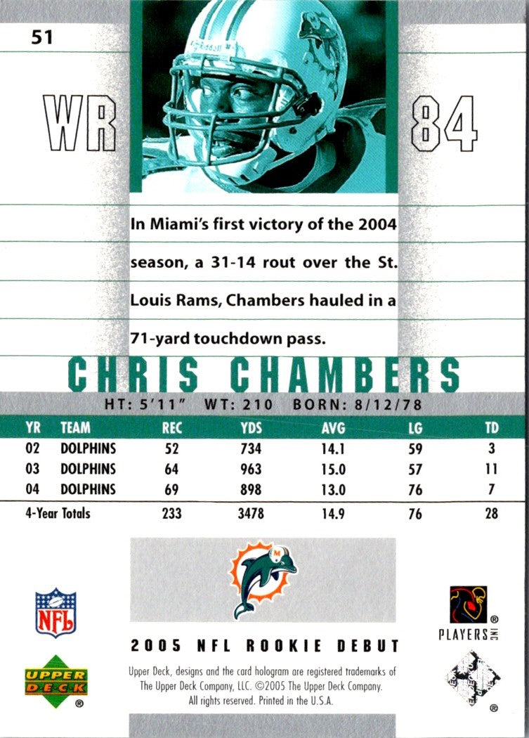 2005 Upper Deck Rookie Debut Chris Chambers