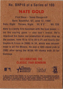 2006 Bowman Heritage Prospects Nate Gold