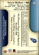 2003 Fleer Avant Steve McNair