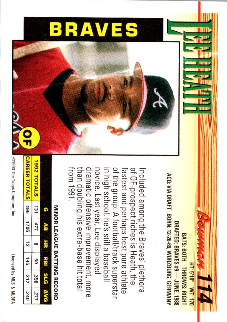 1993 Bowman Lee Heath