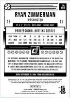 2018 Donruss Ryan Zimmerman #197
