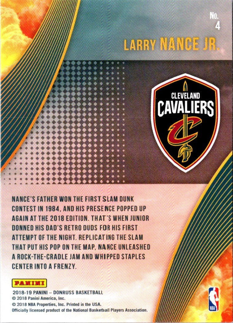 2018 Donruss All Clear For Takeoff Larry Nance Jr.