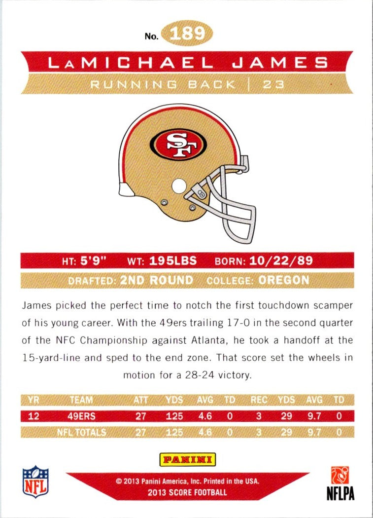 2013 Score LaMichael James