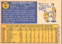 1970 Topps Gerry Moses #104 EX-MT+