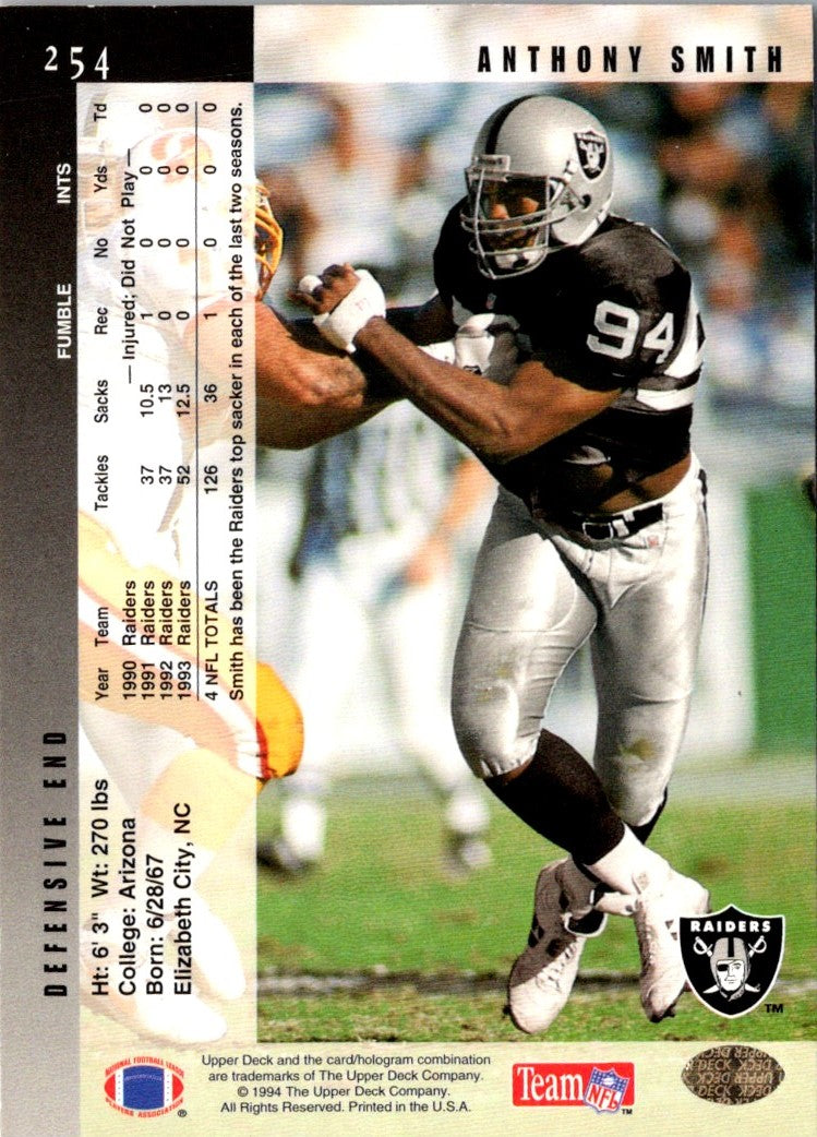 1994 Upper Deck Electric Silver Anthony Smith