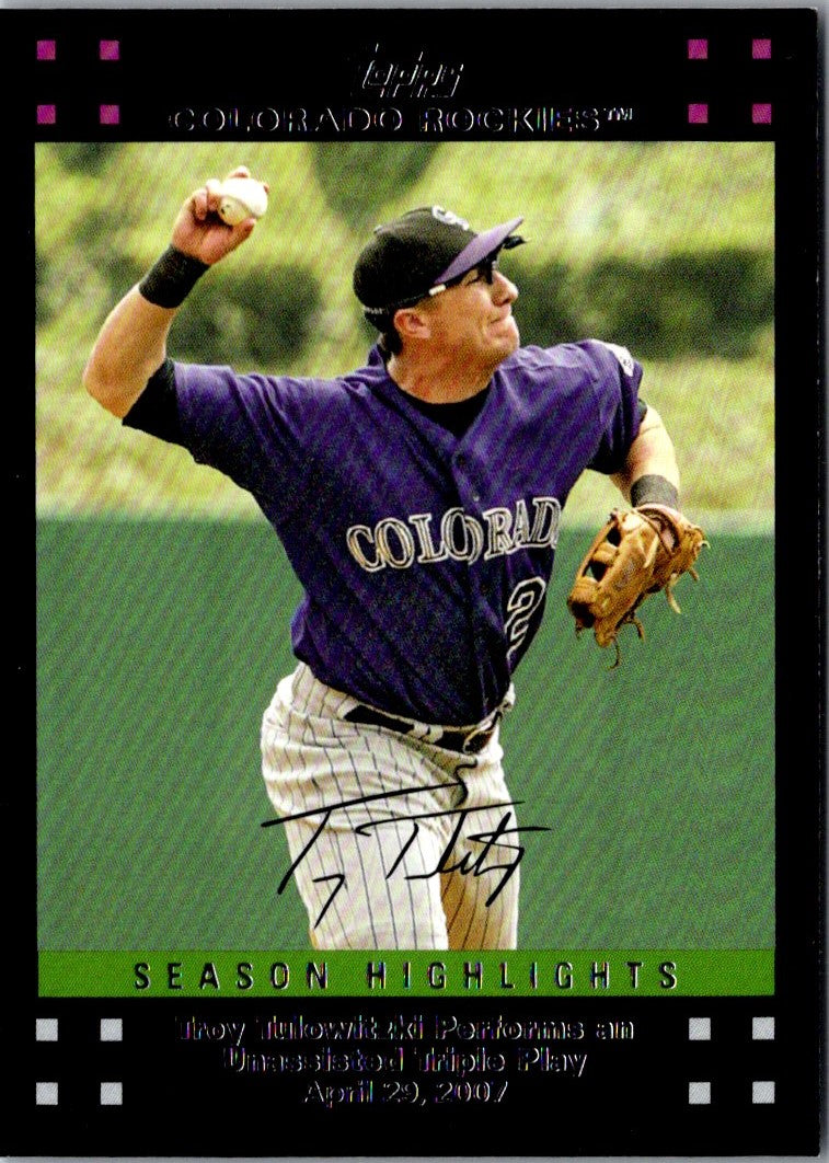 2007 Topps Updates & Highlights Troy Tulowitzki