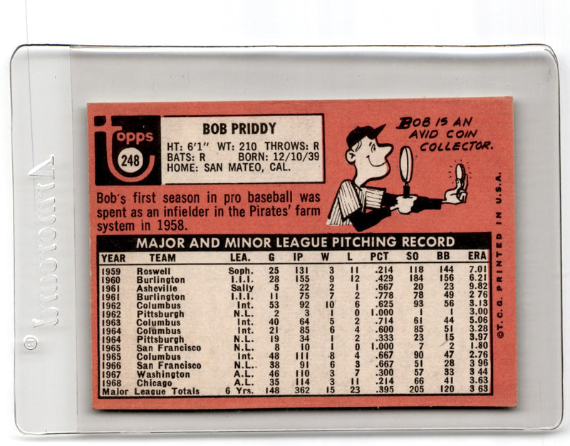 1969 Topps Bob Priddy