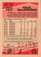 1989 O-Pee-Chee Paul MacDermid #183 Rookie