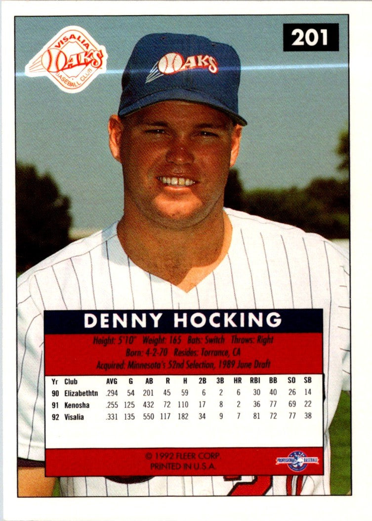 1992 Fleer Excel Denny Hocking