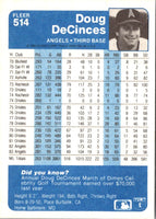 1984 Fleer Doug DeCinces #514