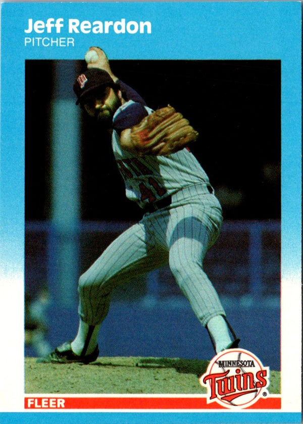 1987 Fleer Update Glossy Jeff Reardon #U-101