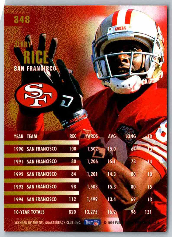 1995 Fleer Jerry Rice #348