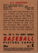 2007 Bowman Heritage CC Sabathia