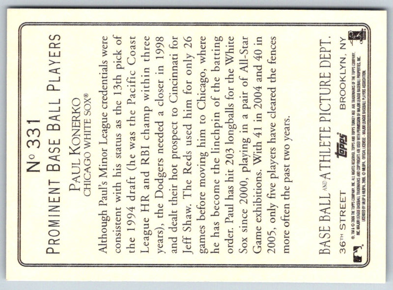 2006 Topps Turkey Red Paul Konerko