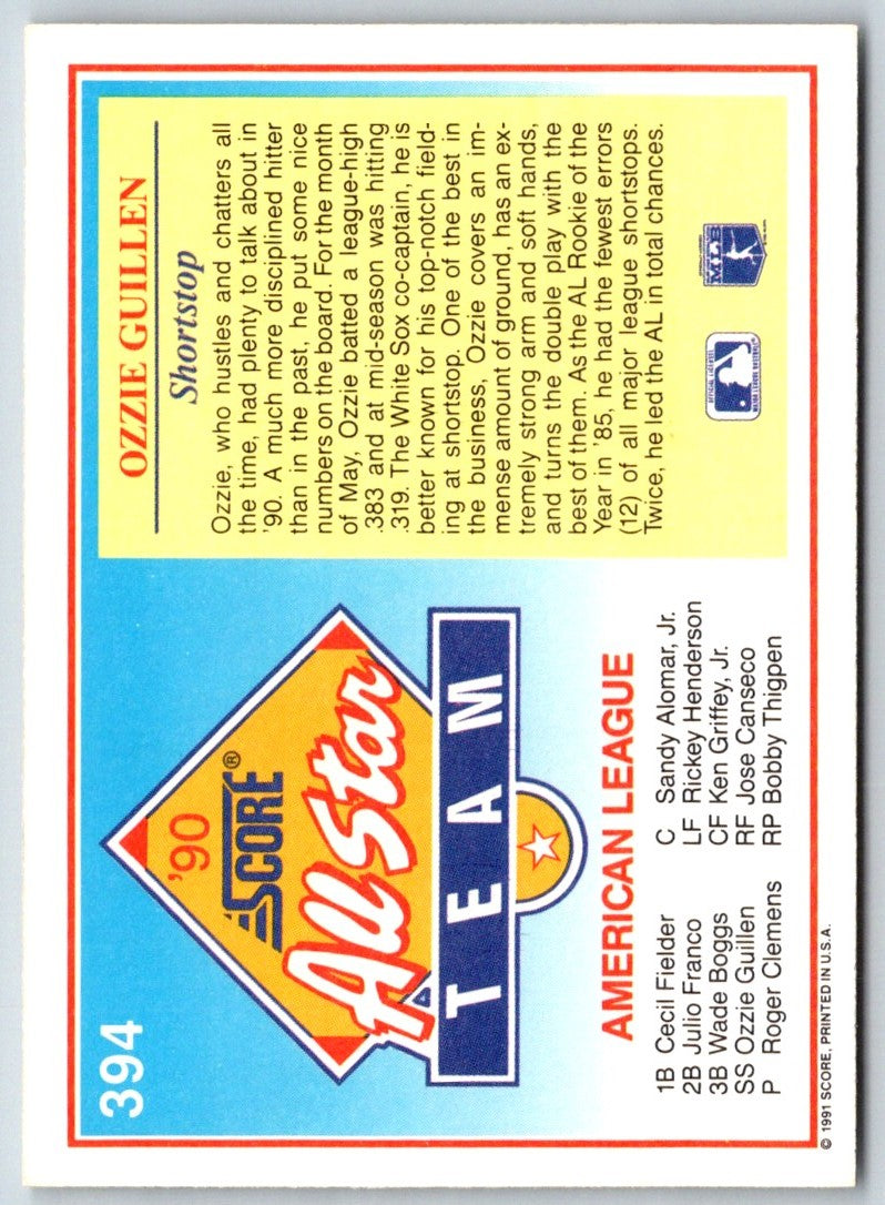1991 Score Ozzie Guillen