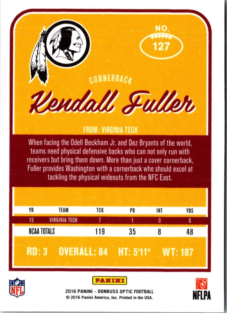 2016 Donruss Optic Kendall Fuller