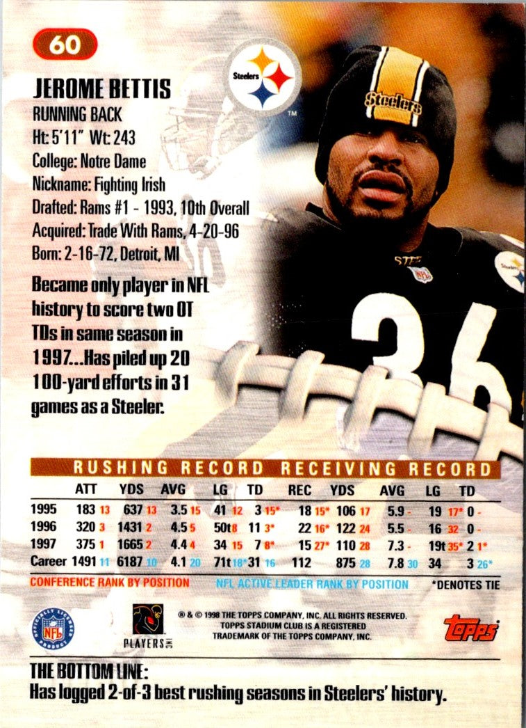 1998 Stadium Club Jerome Bettis