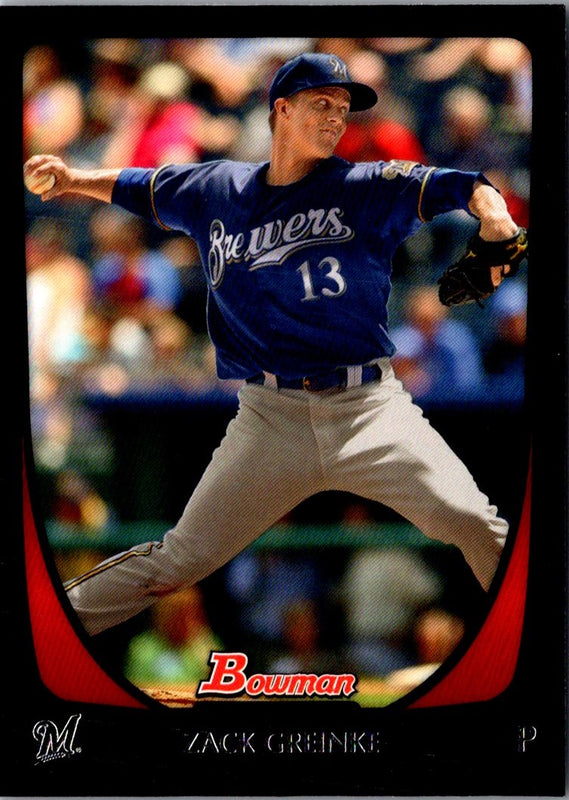 2011 Bowman Zack Greinke #125