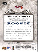 2008 Upper Deck A Piece of History Brandon Jones #104 Rookie