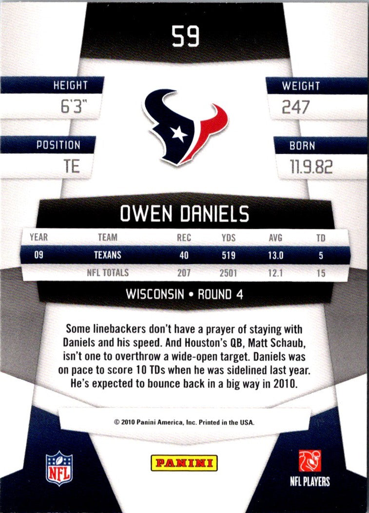 2010 Panini Certified Owen Daniels