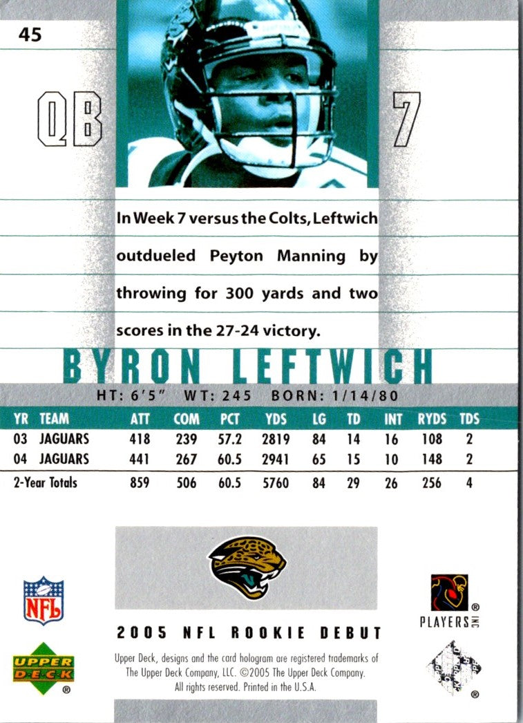 2005 Upper Deck Byron Leftich