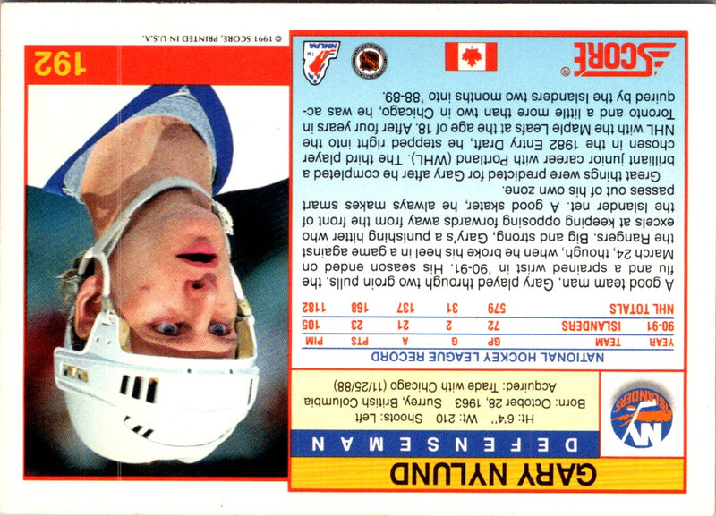 1991 Score Gary Nylund