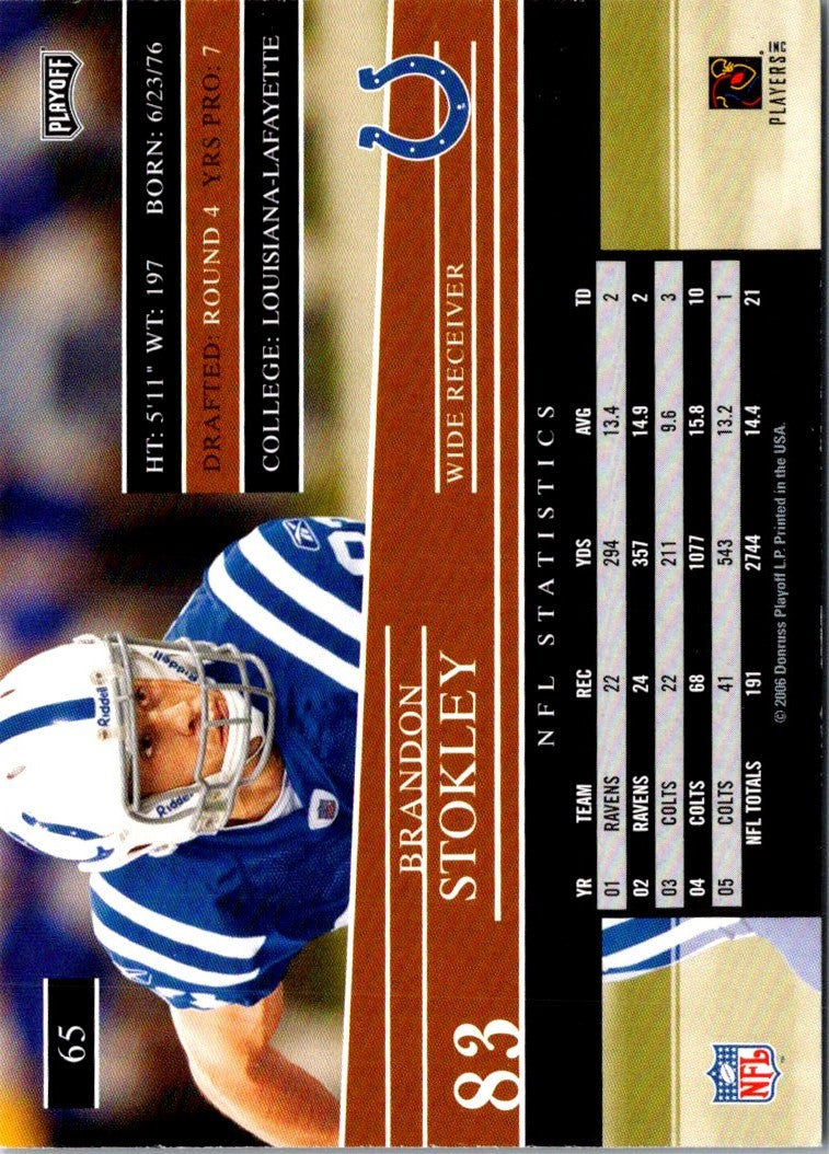 2006 Playoff Prestige Brandon Stokley