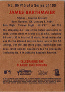 2006 Bowman Heritage Prospects Jimmy Barthmaier