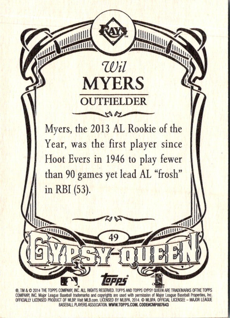 2014 Topps Gypsy Queen Wil Myers