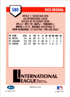 1991 Line Drive AAA Rico Brogna #580