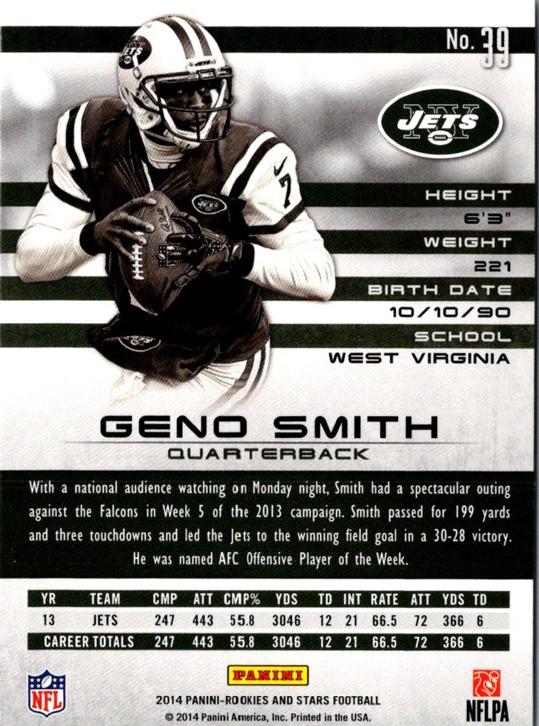 2014 Panini Absolute 20th Anniversary Hogg Heaven Retail Geno Smith