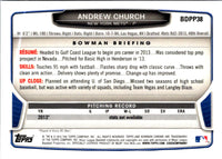 2013 Bowman Draft Picks & Prospects Chrome Andrew Church #BDPP38